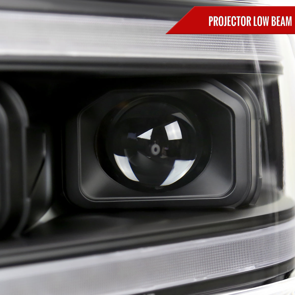 2019-2024 Dodge RAM 2500/3500/4500/5500 Switchback Sequential Amber LED Turn Signal Projector Headlights (Matte Black Housing/Clear Lens)