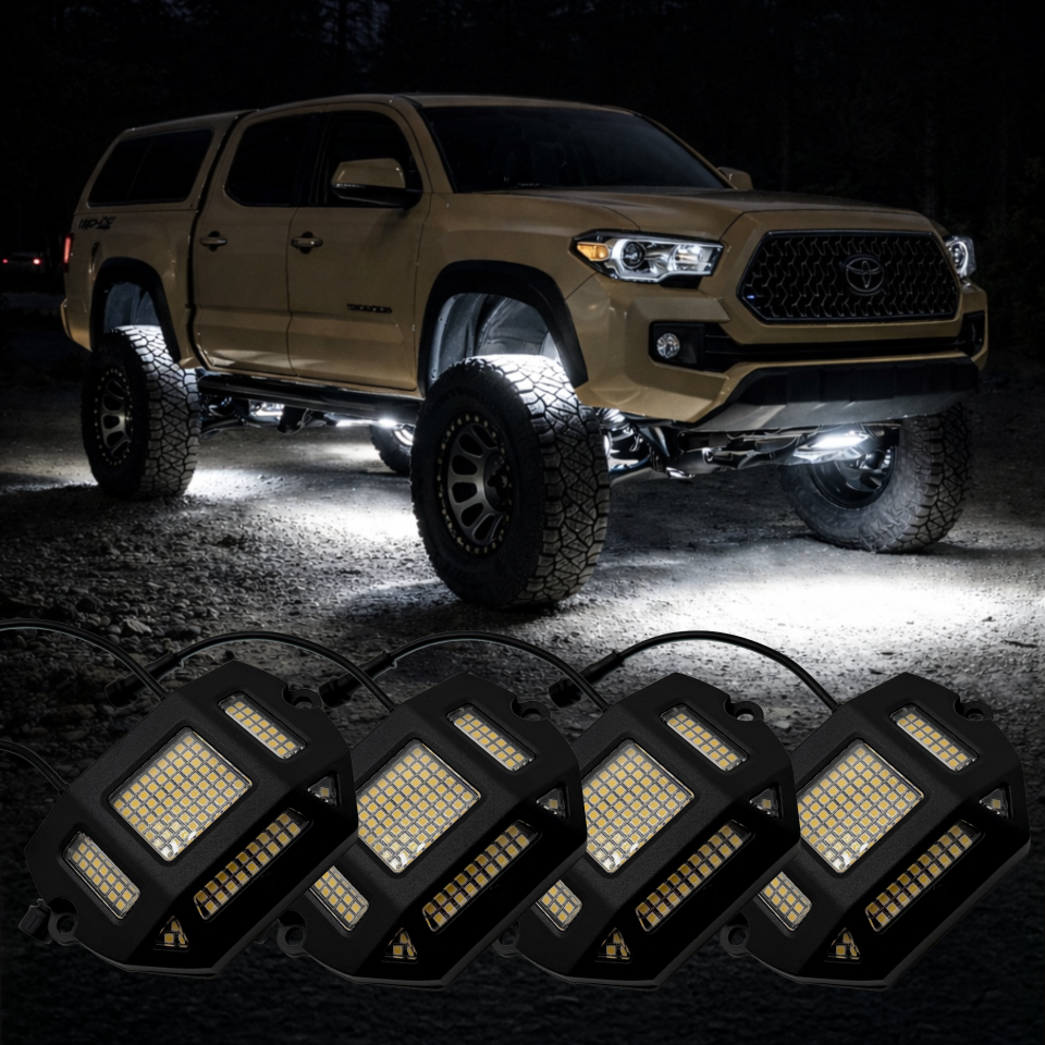 Lighting Trendz Hyper Pro Max V2 Series White Rock Light 4-Pack LED Kit