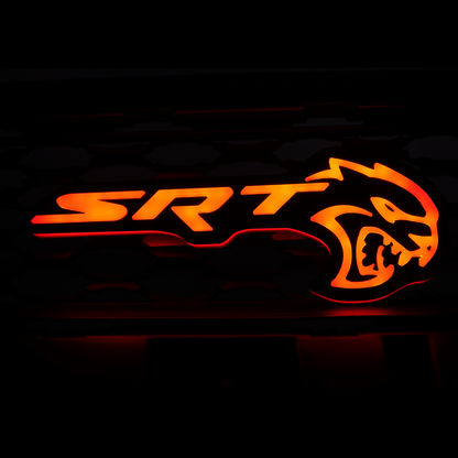 SRT Hellcat LED Emblem Badge: (Multicolor)