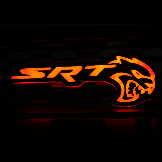SRT Hellcat LED Emblem Badge: (Multicolor)