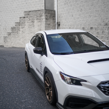 JDMuscle [22-25 WRX] V1 Rain Guards / Window Visors-Acrylic/Carbon Fiber