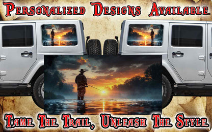 fishing Rear quarter window see through graphic.