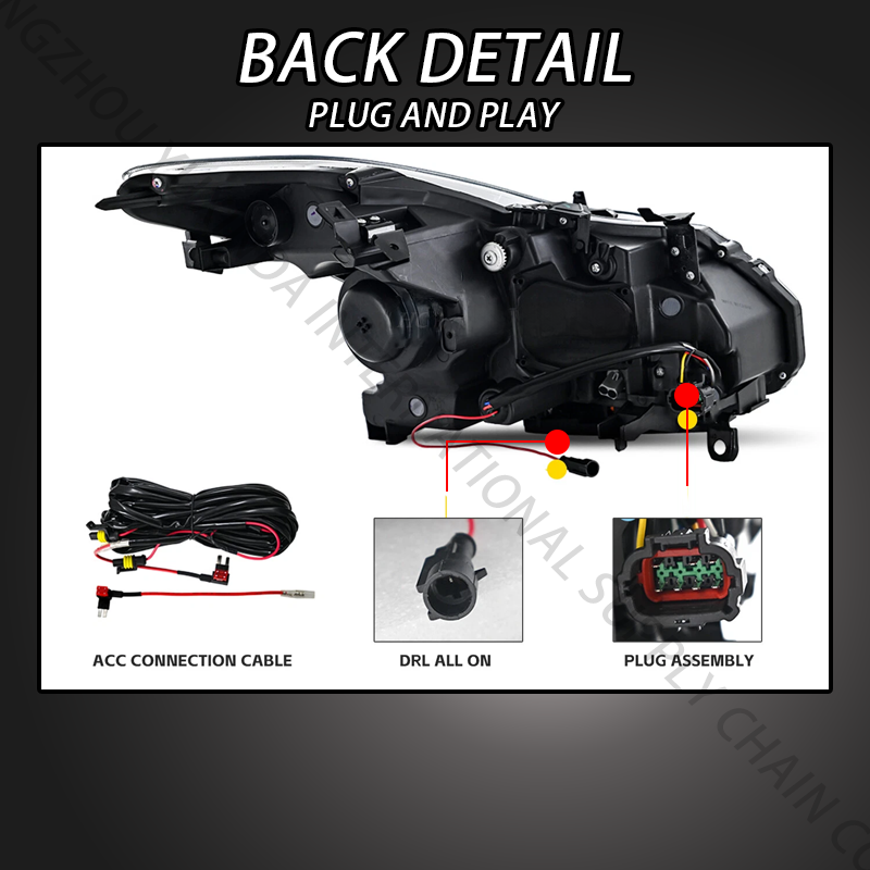 2008–2013 Infiniti G37 Coupe / 2014–2015 Q60 Coupe LED Headlight Assembly