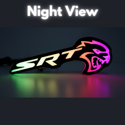 SRT Hellcat LED Emblem Badge: (Multicolor)