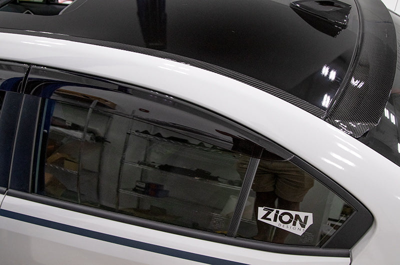 OLM LE Dry Carbon Rain Channel Guard Trim - 2015-2021 Subaru WRX / STI