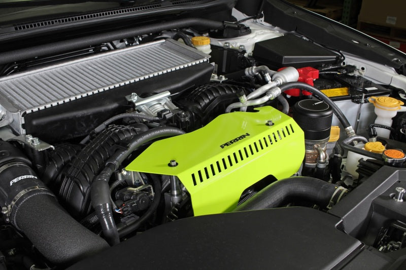 Perrin [22-25 WRX] Pulley Cover - Neon Yellow | PSP-ENG-153NY