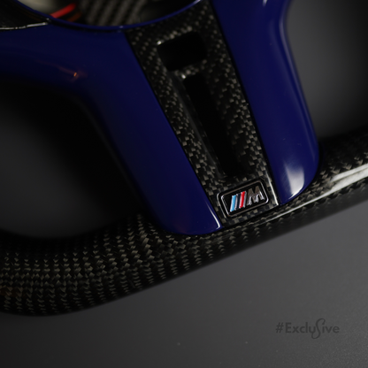 BMW M5 F90 & 91 /  M8 G15, G16, & G17 / X3 G01 / X4 G02 / X6 F86 / 5 Series G30 / 7 Series G11 / G12  Custom Steering Wheel by Exclusive Steering