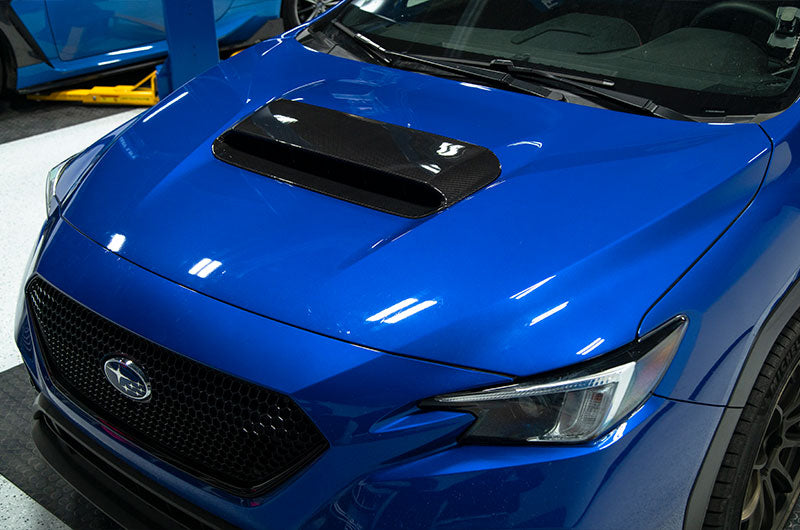 OLM LE Carbon Fiber Hood Scoop Cover - 2022+ WRX