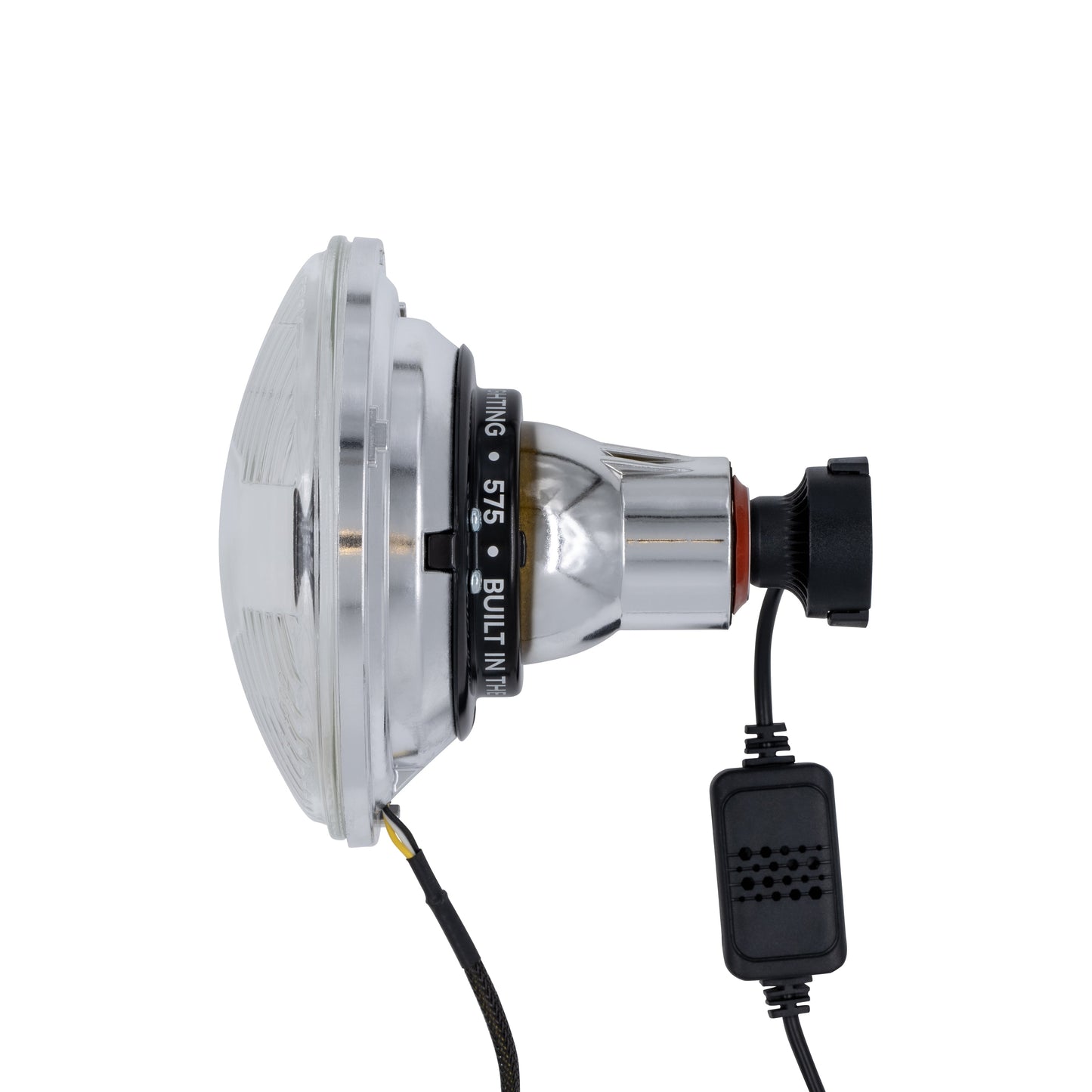 High/Low Beam Chrome 30W LED 575 with HDR Switchback Halo with Original Glass