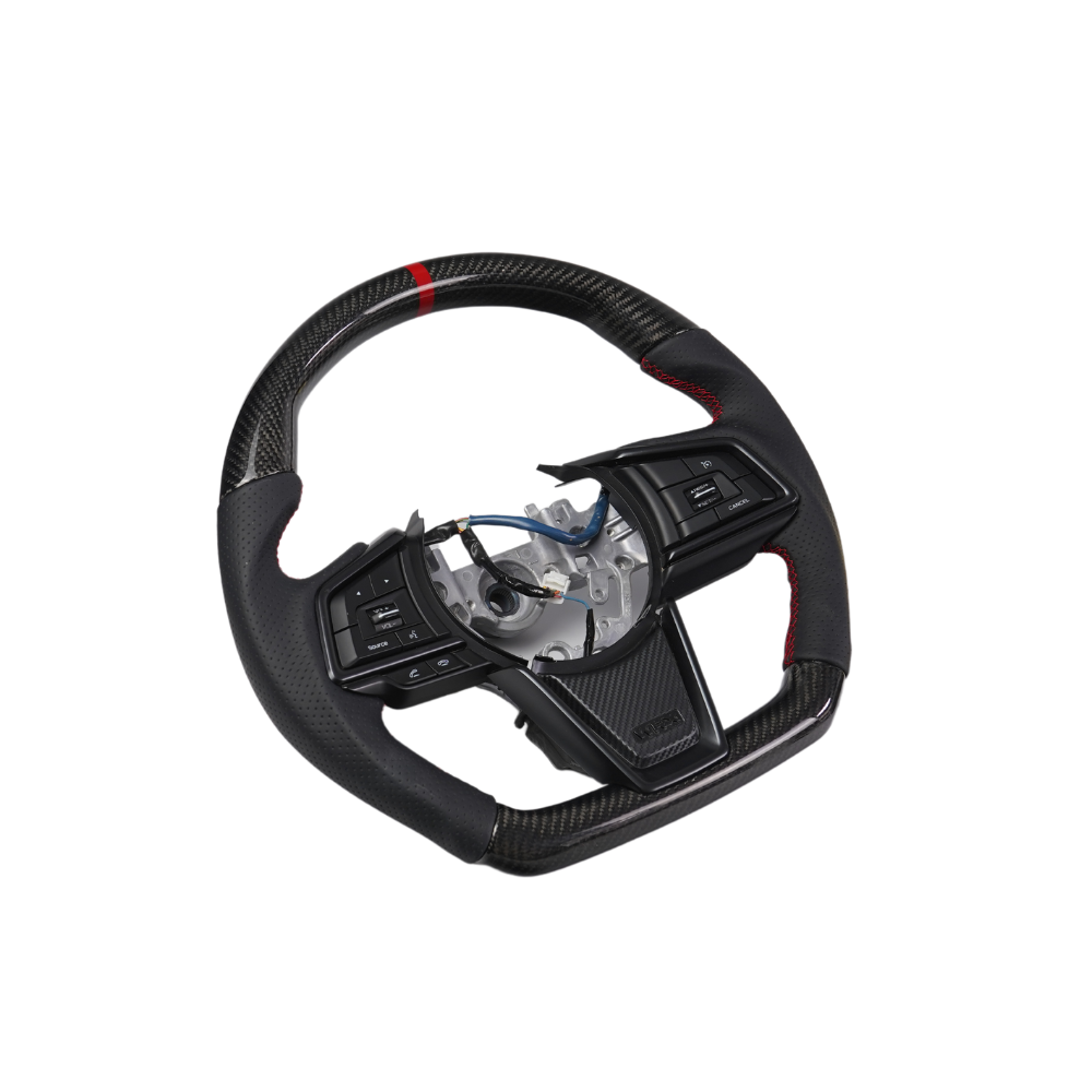 Racing Art [22-25 WRX] Carbon Fiber Steering Wheel - Leather / Suede