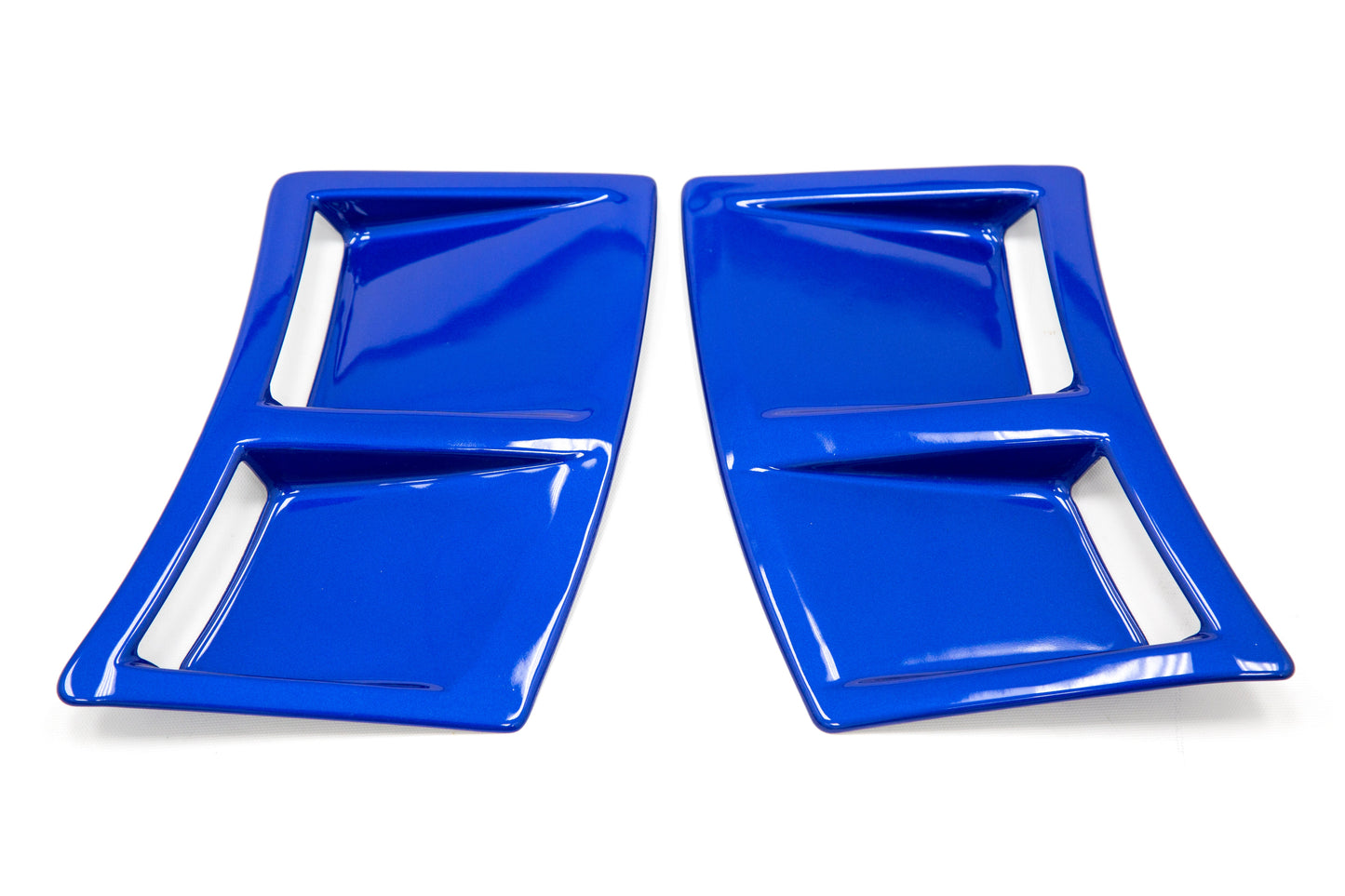 OLM S207 Style Paint Matched Rear Bumper Vent Inserts - WR Blue Pearl - 2015-2021 Subaru WRX / STI