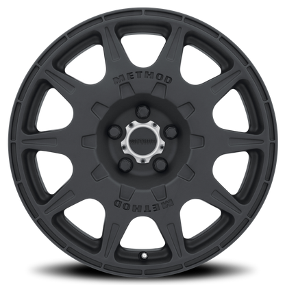 Method MR502 RALLY 17x8 +38mm Offset 5x4.5 67.1mm CB Matte Black Wheel