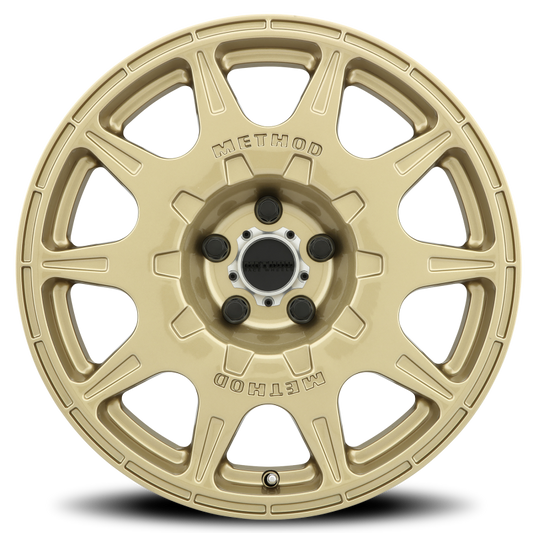 Method MR502 RALLY 17x8 +38mm Offset 5x4.5 67.1mm CB Gold Wheel