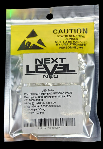 5mm Round Top Ultra bright LEDs - Single Color