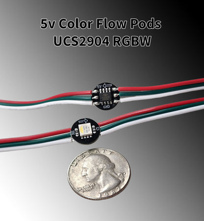 Color Flow Braggin Pods 5v Ucs2904 Rgbw