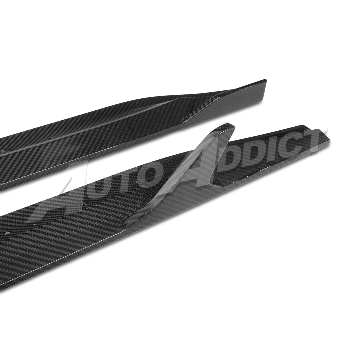 2021-2026 BMW G80 M3 Dry Gloss Double Sided Carbon Fiber V1 Side Skirts Pair