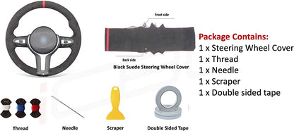 BMW F-Series Alcantara Suede Steering Wheel Cover DIY (Red Stripe)
