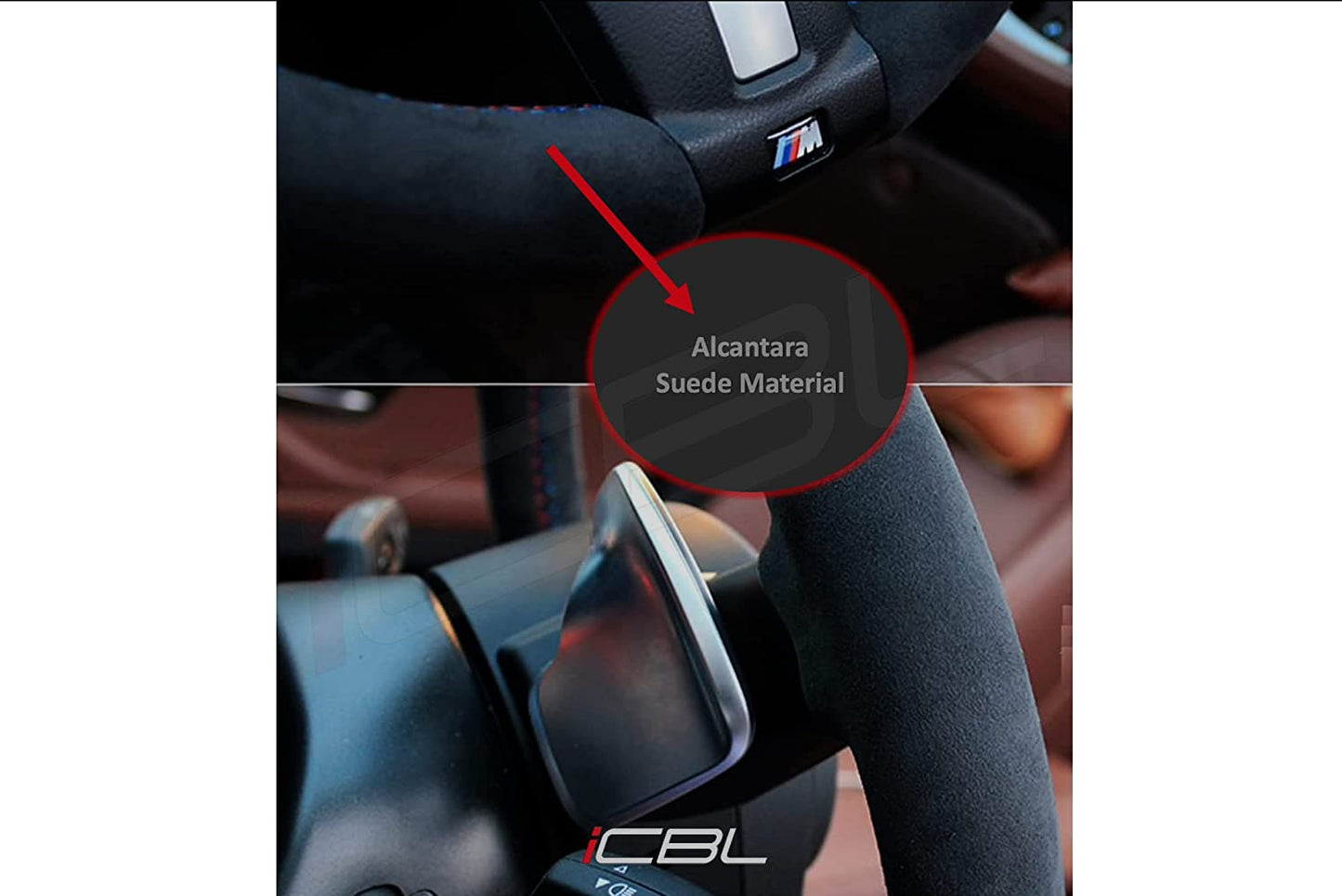 BMW F-Series Alcantara Suede Steering Wheel Cover DIY (Plain)