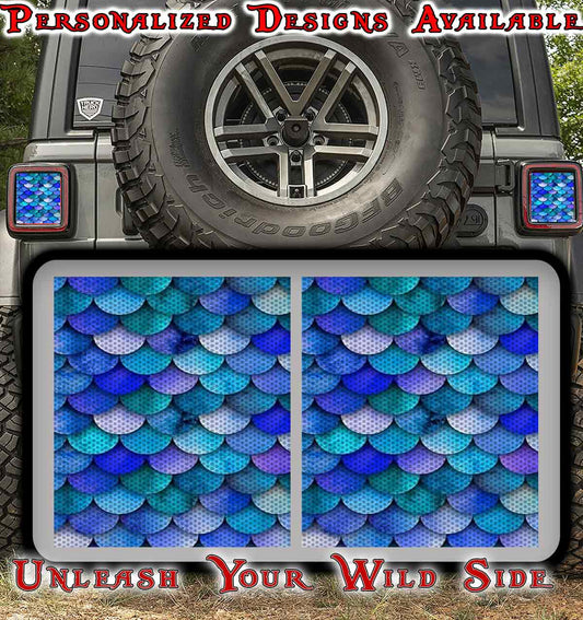 Mermaid scales Taillight cover decal 62