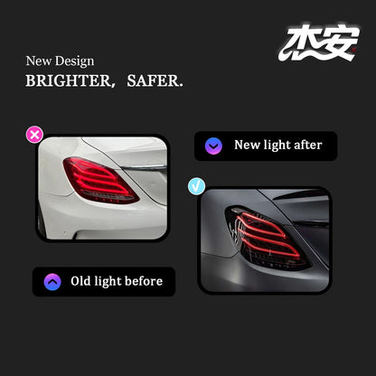 Mercedes-Benz C-Class clear tail lights by JIEAN Lights – photo 2