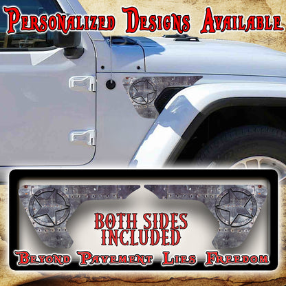 Airplane skin OM fender vent for the JL or JT 2018 or newer 197