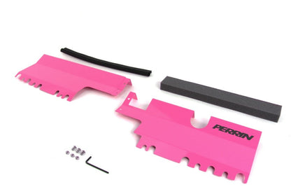 Perrin 15-21 WRX/STI Without OEM Intake Scoop 2pc Radiator Shroud Hyper Pink | PSP-ENG-512-2HP