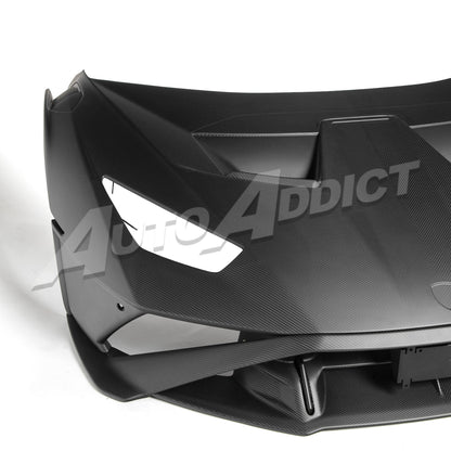 STO Lamborghini Huracan Dry Carbon Fiber Front Bonnet Fenders and Bumper Full Kit