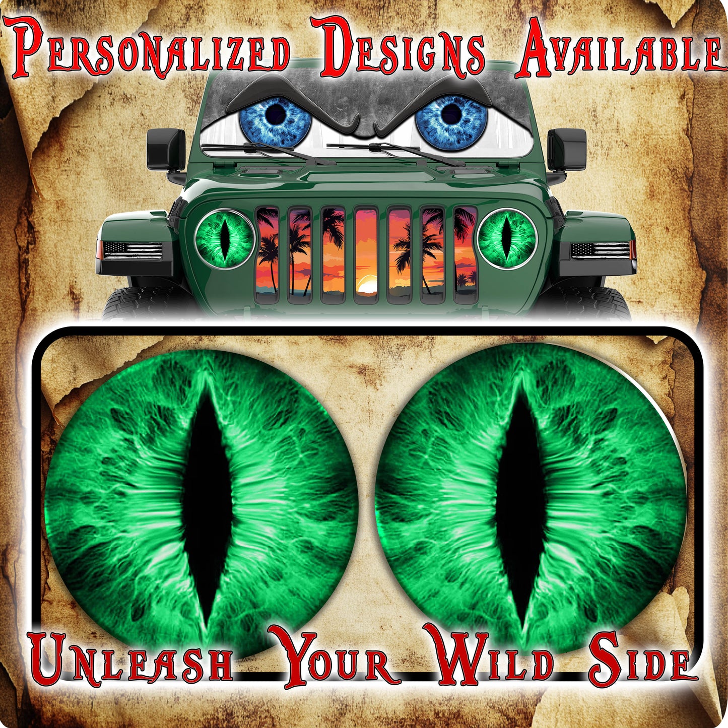 Green cat eyes 69