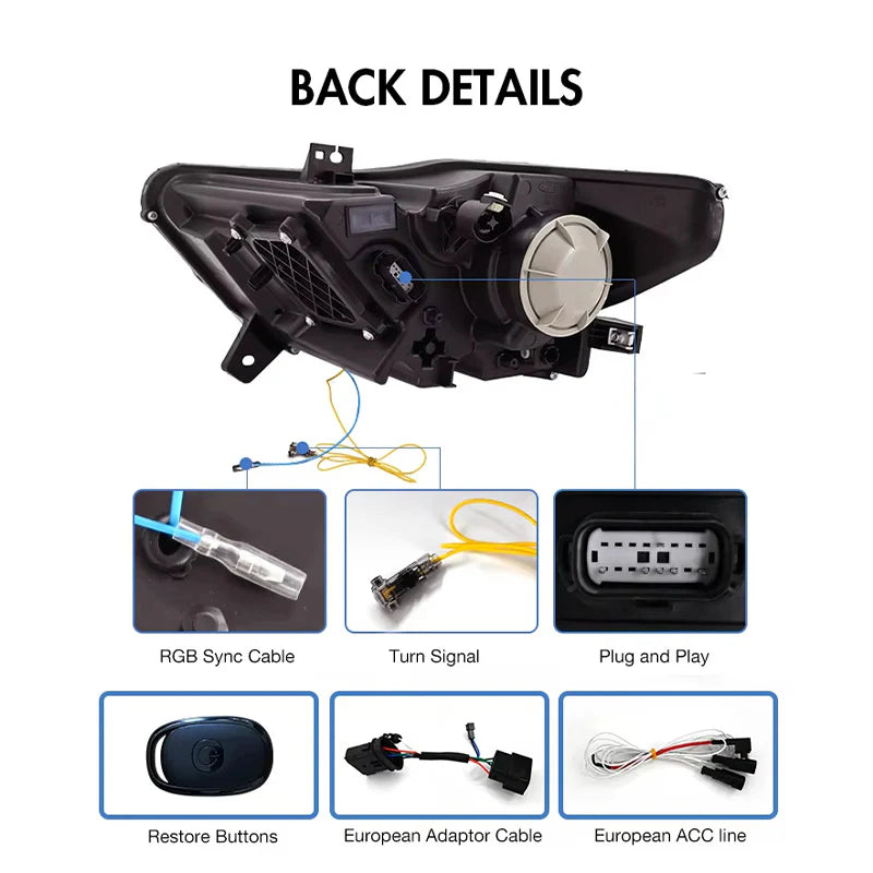 15 - 17 Ford Mustang RGB LED headlights