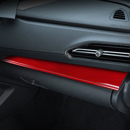 JDMuscle [22-25 WRX] P&S Series Carbon Fiber Driver&Passenger Dash Trim Covers 4 PC | Black Carbon Fiber/ Red Carbon Fiber