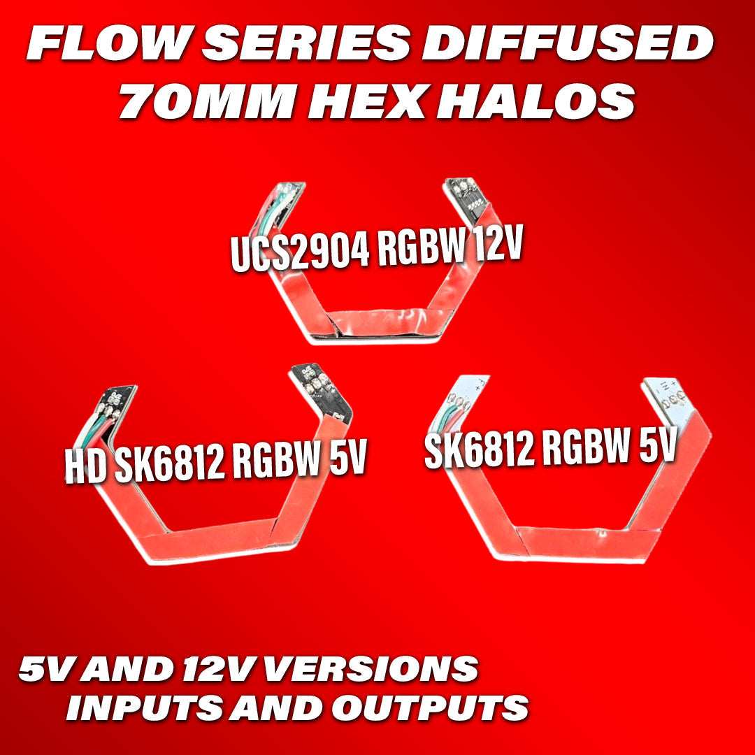 Flow Series HEX Halos - RGBW