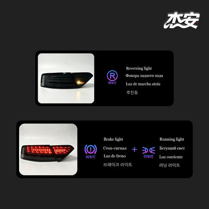 Audi A5 / S5 clear black-housing tail lights by JIEAN Lights – photo 2