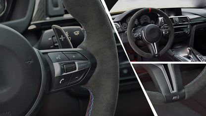 BMW F-Series Alcantara Suede Steering Wheel Cover DIY (Red Stripe)