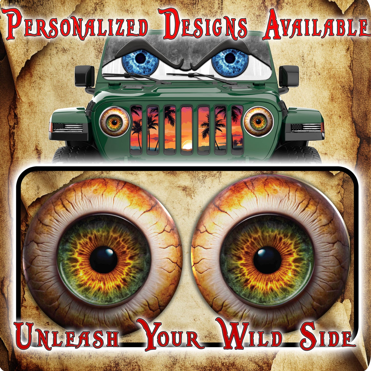 Real eye headlight decal 71