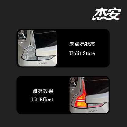 Volvo V60 clear white/black-edge tail lights by JIEAN Lights – photo 4