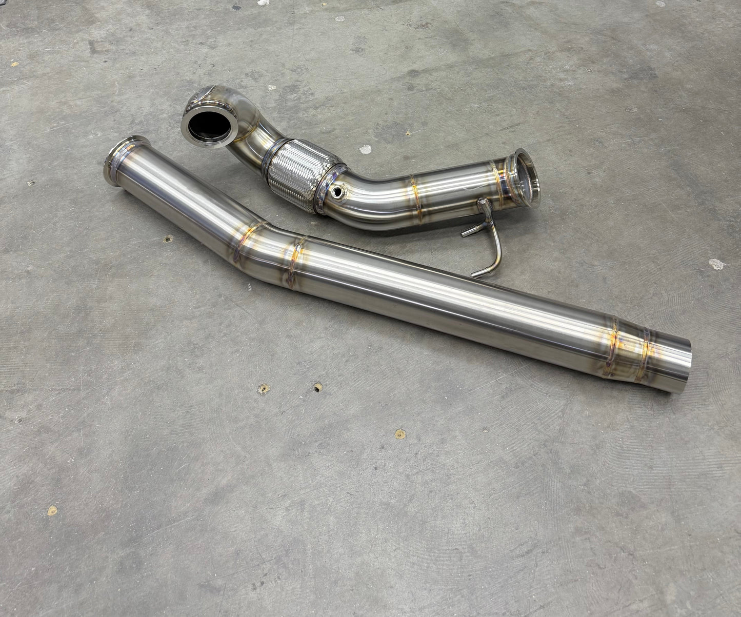CCdesign Full 4" Downpipe MK7/7.5 VW Golf R & 8V/8S Audi A3/S3 AWD