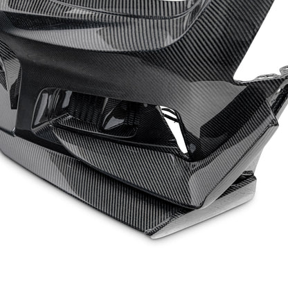 2019-2025 Chevy Camaro SS RS LT Black Panther ZL1 1LE 1PC Full Gloss Carbon Fiber Track Package Front Bumper Conversion for RS Headlights