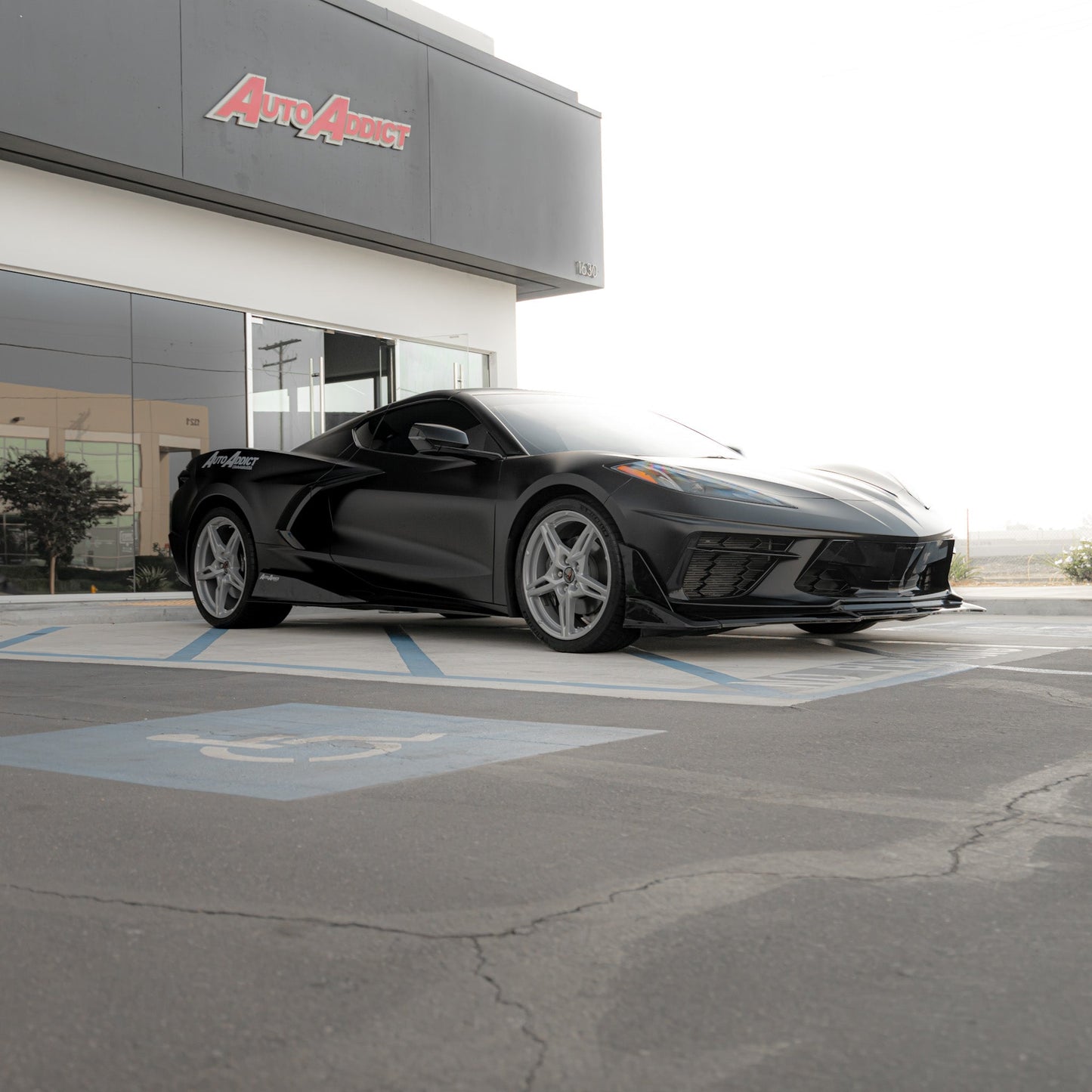 2020-2024 Corvette C8 Stingray Evo Style Side Skirts Gloss Black Pair