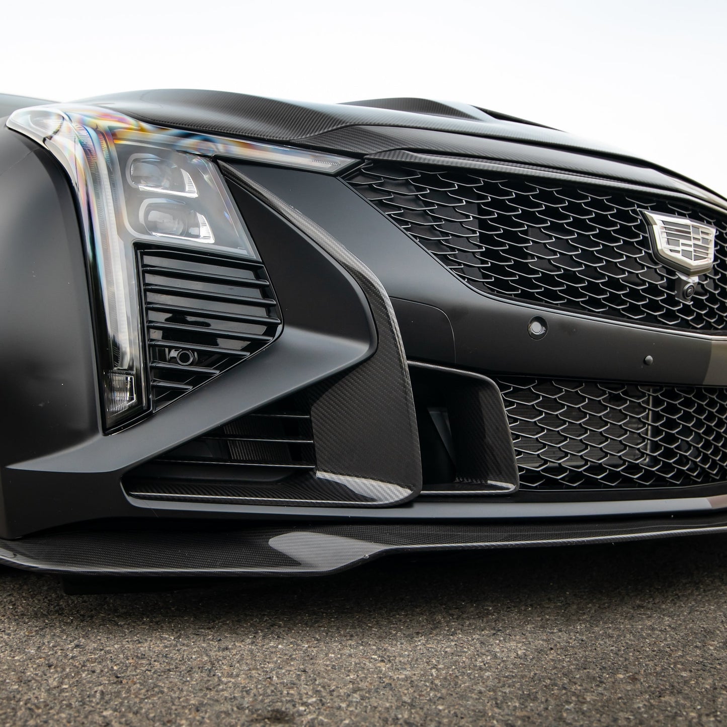 2025-2026 Cadillac CT5-V Blackwing Front Side Outer Grilles Pre Preg Gloss Carbon Fiber Pair