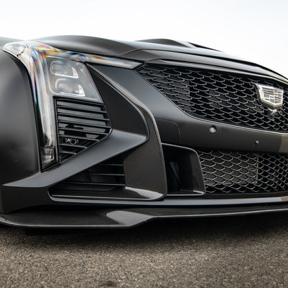 2025-2026 Cadillac CT5-V Blackwing Front Side Outer Grilles Pre Preg Gloss Carbon Fiber Pair