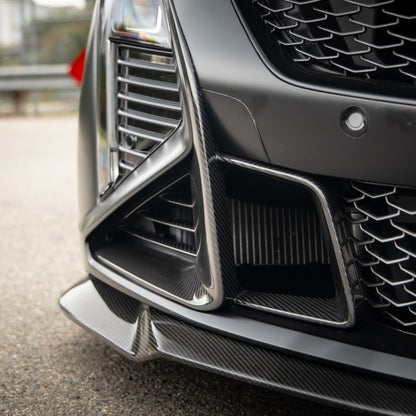 2025-2026 Cadillac CT5-V Blackwing Front Side Outer Grilles Pre Preg Gloss Carbon Fiber Pair