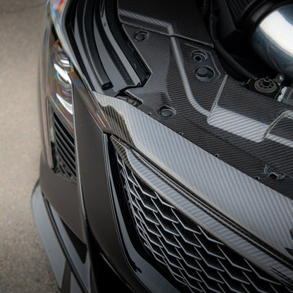 2025-2026 Cadillac CT5-V Blackwing Front Bumper Top Upper Shell Pre Preg Gloss Carbon Fiber Replacement