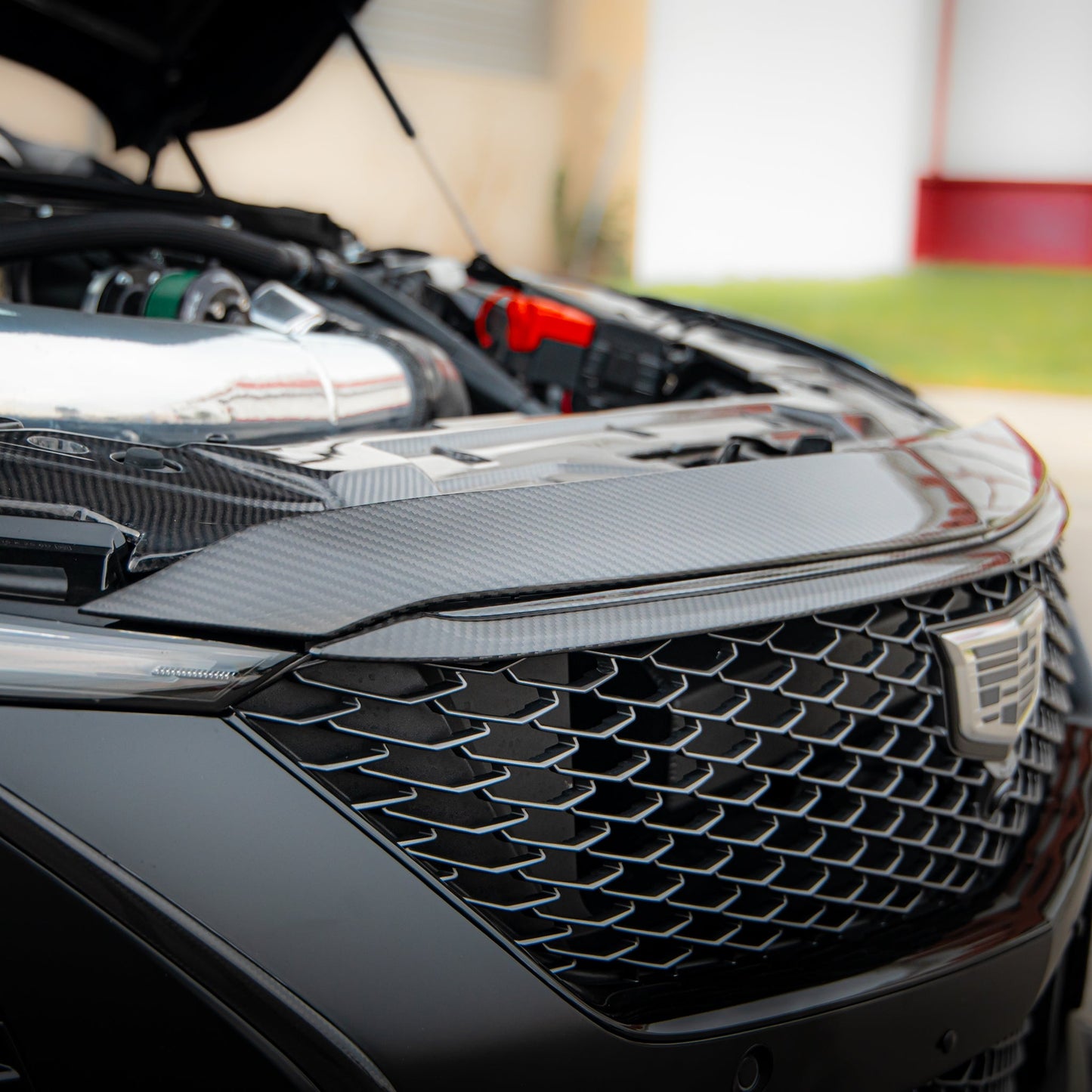 2025-2026 Cadillac CT5-V Blackwing Front Bumper Top Upper Shell Pre Preg Gloss Carbon Fiber Replacement