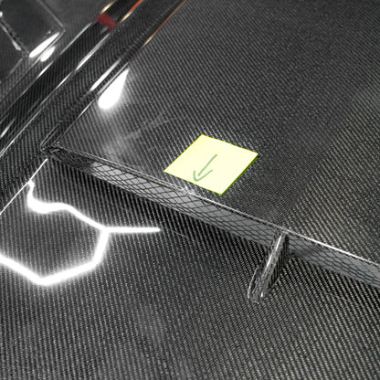 OPEN BOX 2015-2017 Ford Mustang Gloss Carbon Fiber Hood Terminator Aggressive Style