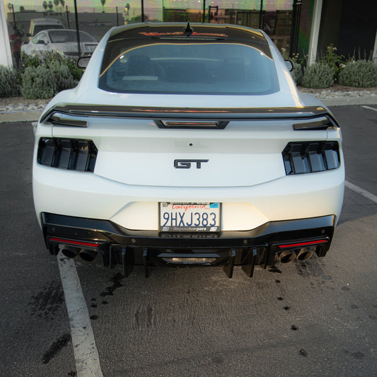 2024+ Ford Mustang Dark Horse Rear Diffuser Gloss Black Quad Tips