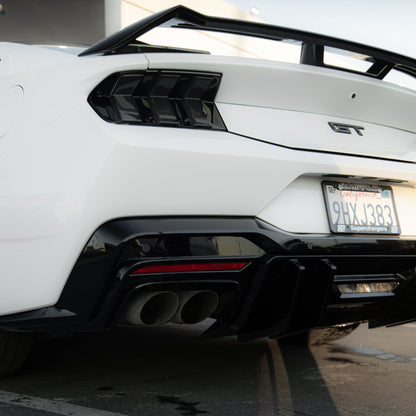 2024+ Ford Mustang Dark Horse Rear Diffuser Gloss Black Quad Tips