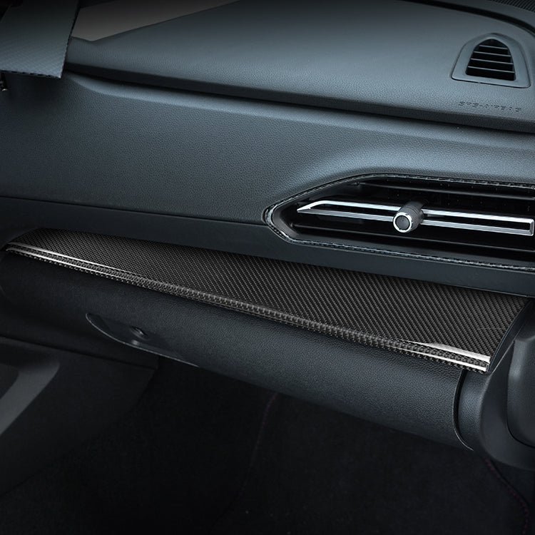 JDMuscle [22-25 WRX] P&S Series Carbon Fiber Driver&Passenger Dash Trim Covers 4 PC | Black Carbon Fiber/ Red Carbon Fiber