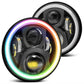 7" inch Round RGB led halo headlights for jeep wrangler