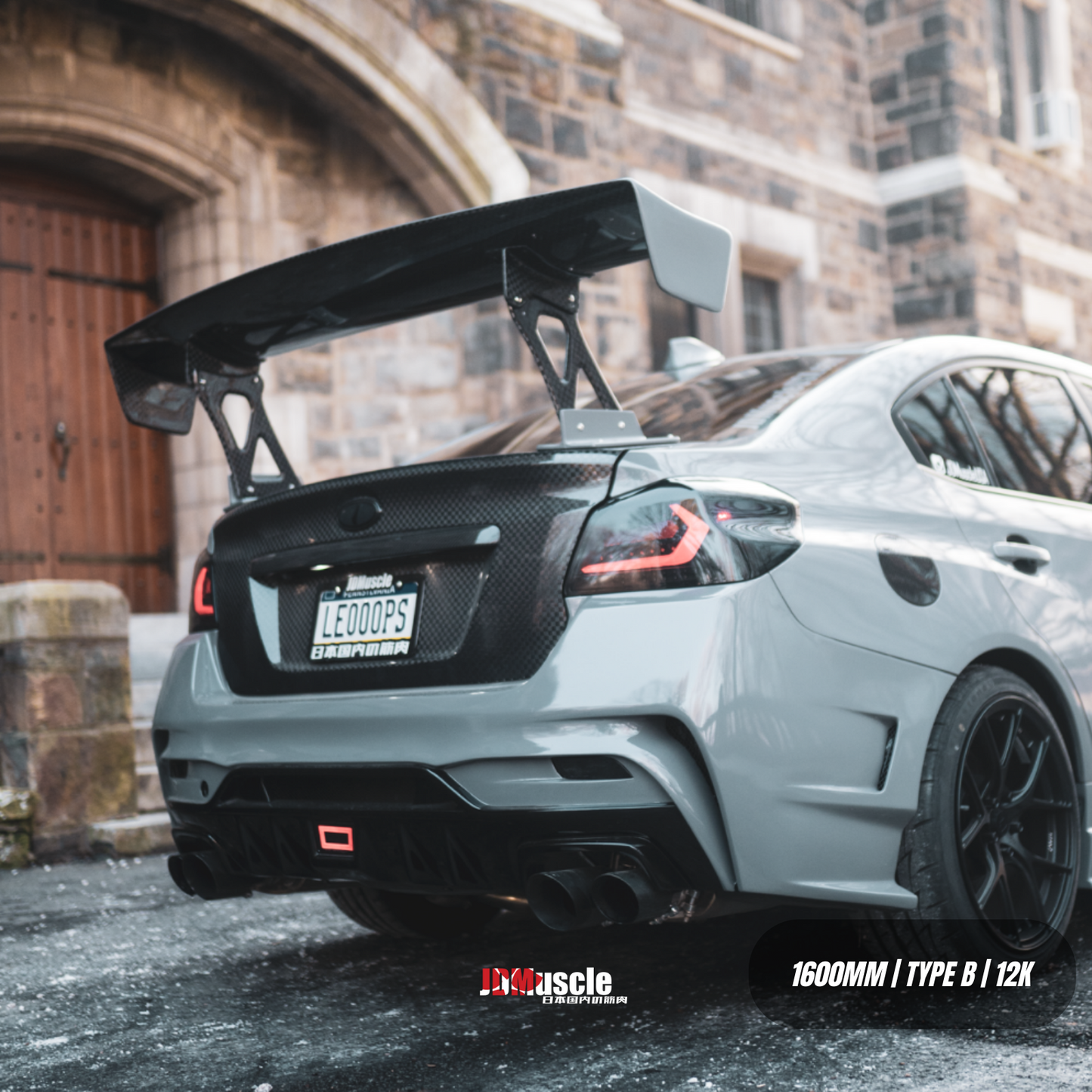 JDMuscle 15-21 WRX/STI Carbon Fiber Replacement Spoiler Base for JDMuscle VS Style Euro GT or Varis GT Wing