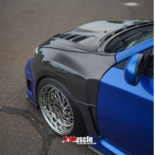 JDMuscle [08-14 STI / 11-14 WRX GRB/GVB] Tanso Carbon Fiber/FRP OE Style Fenders